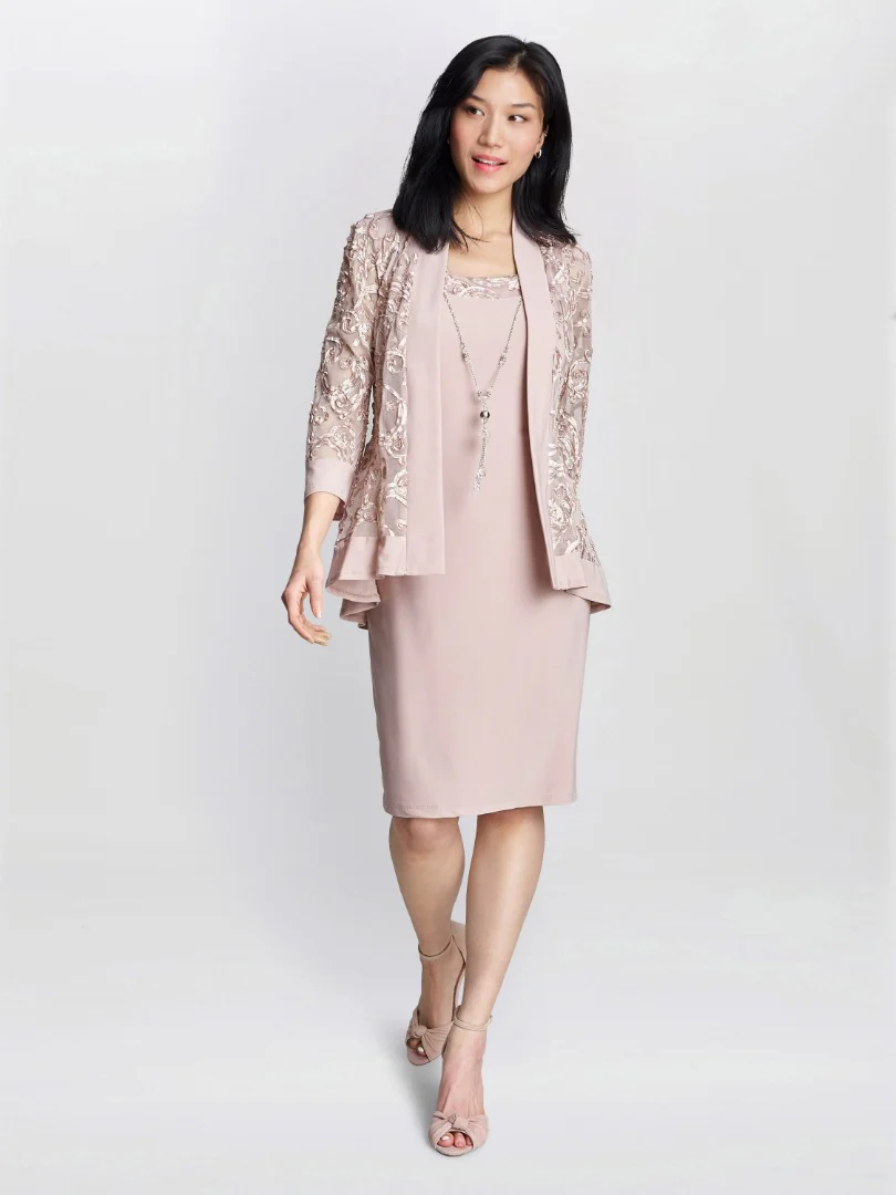 Beverley Soutache Dress And Jacket With Necklace - Image 5