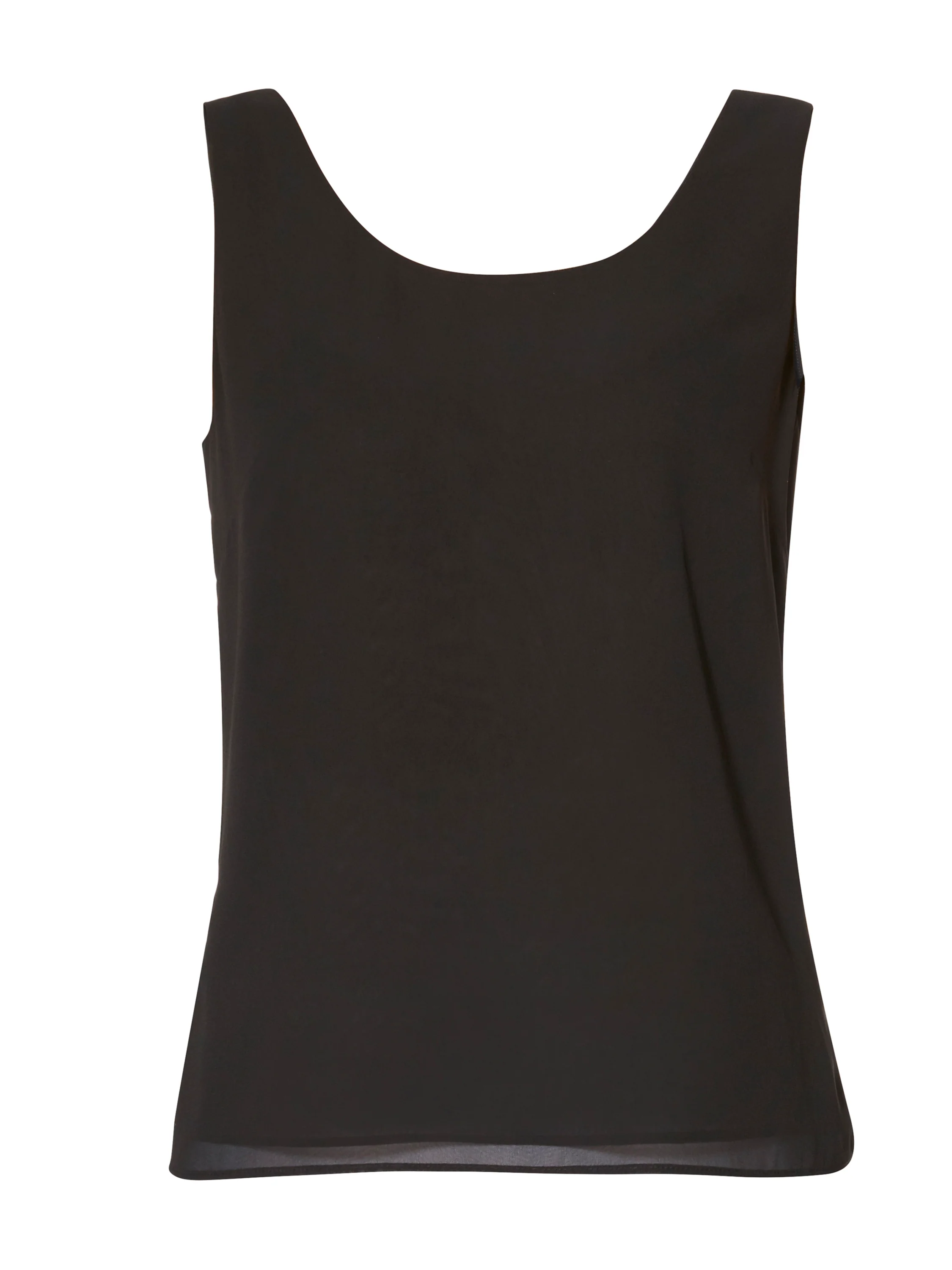 Black Double Layer Chiffon Cami - Image 4