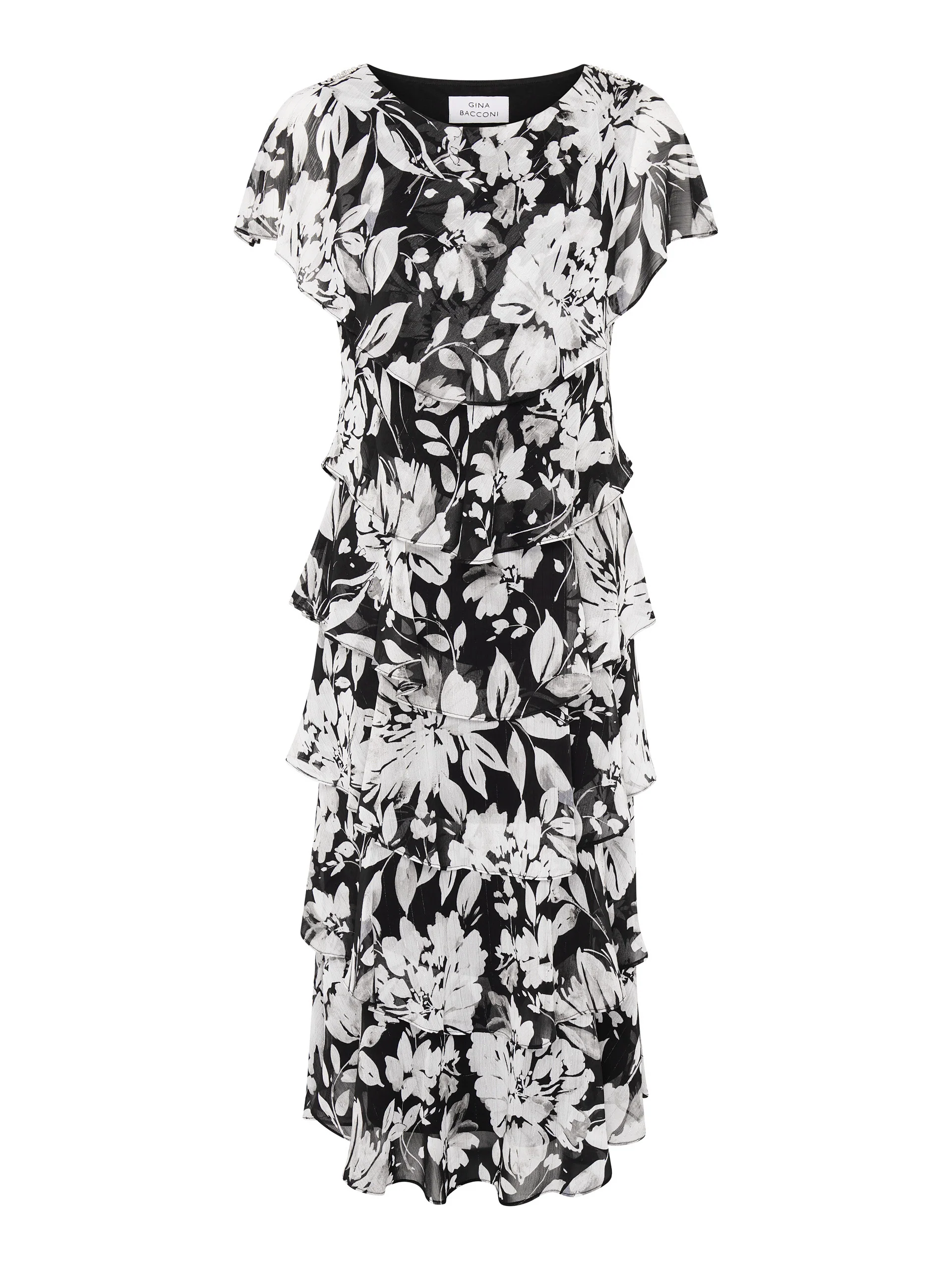 Blossom Printed Midi Tier Dress - Image 7