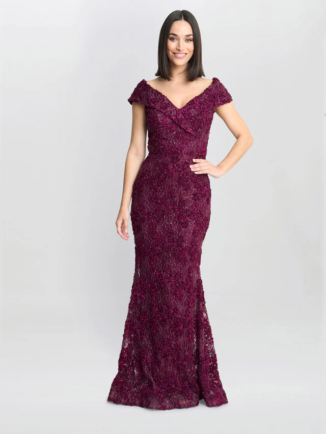 Brigette Off The Shoulder Lace Maxi Dress - Image 4