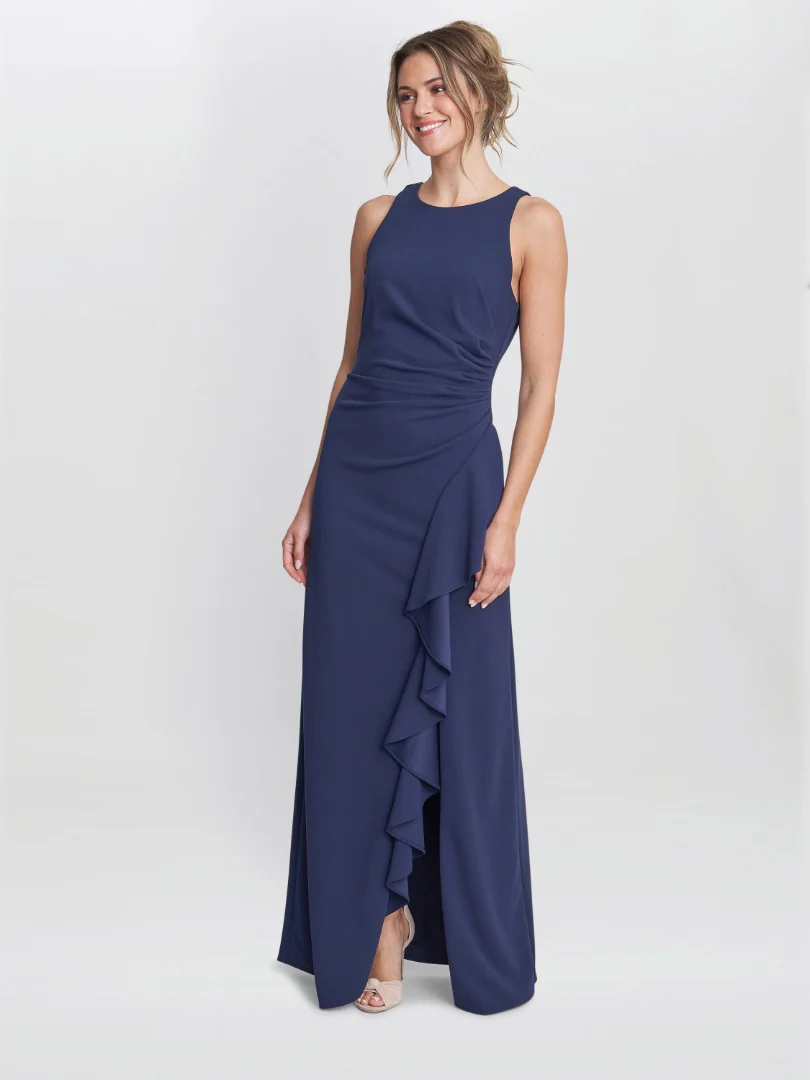 Chelsea Sleeveless Maxi Dress With Ruffle Front - Image 5