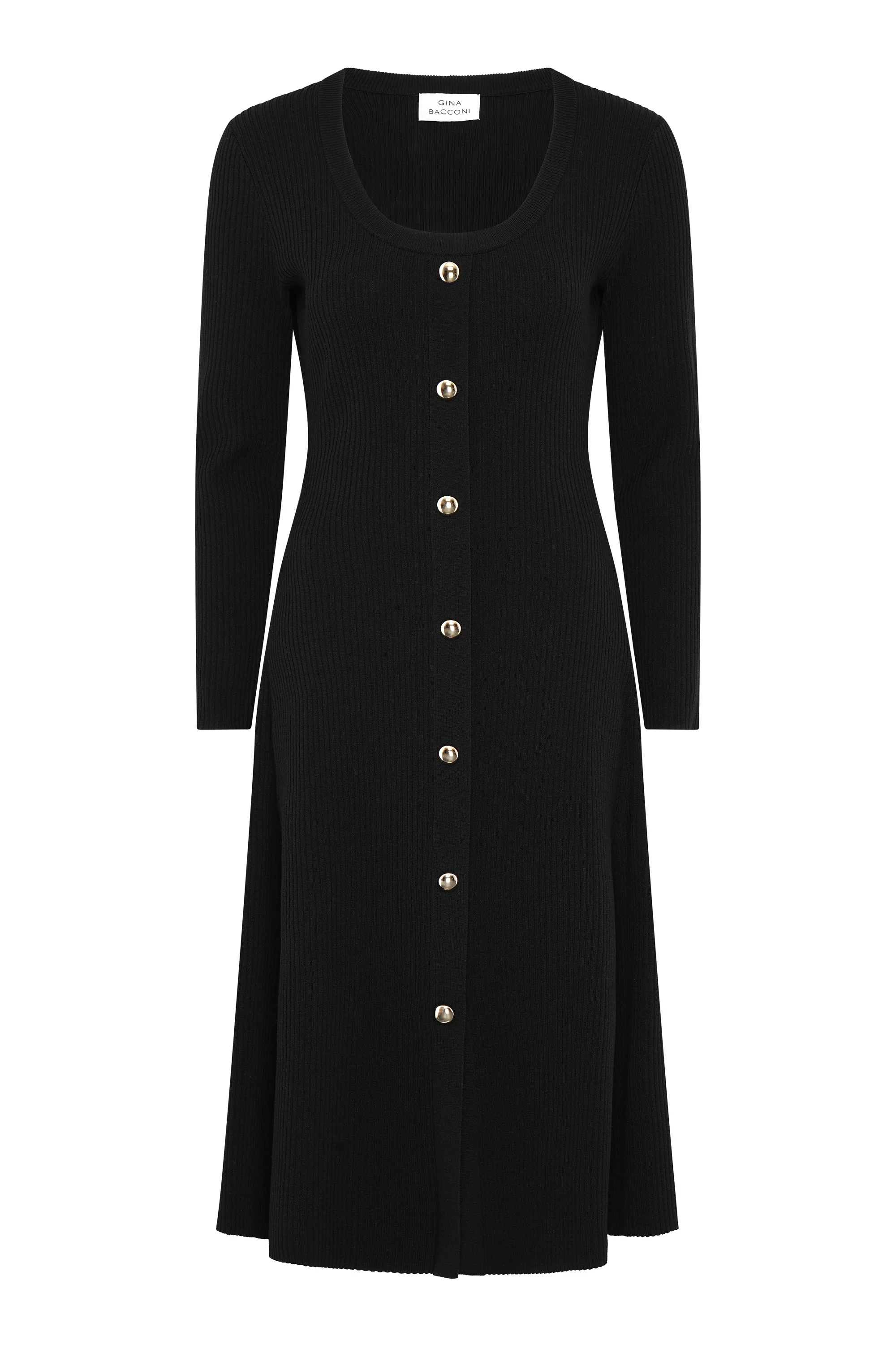 Cher Button Front Knit Midi Dress - Image 7