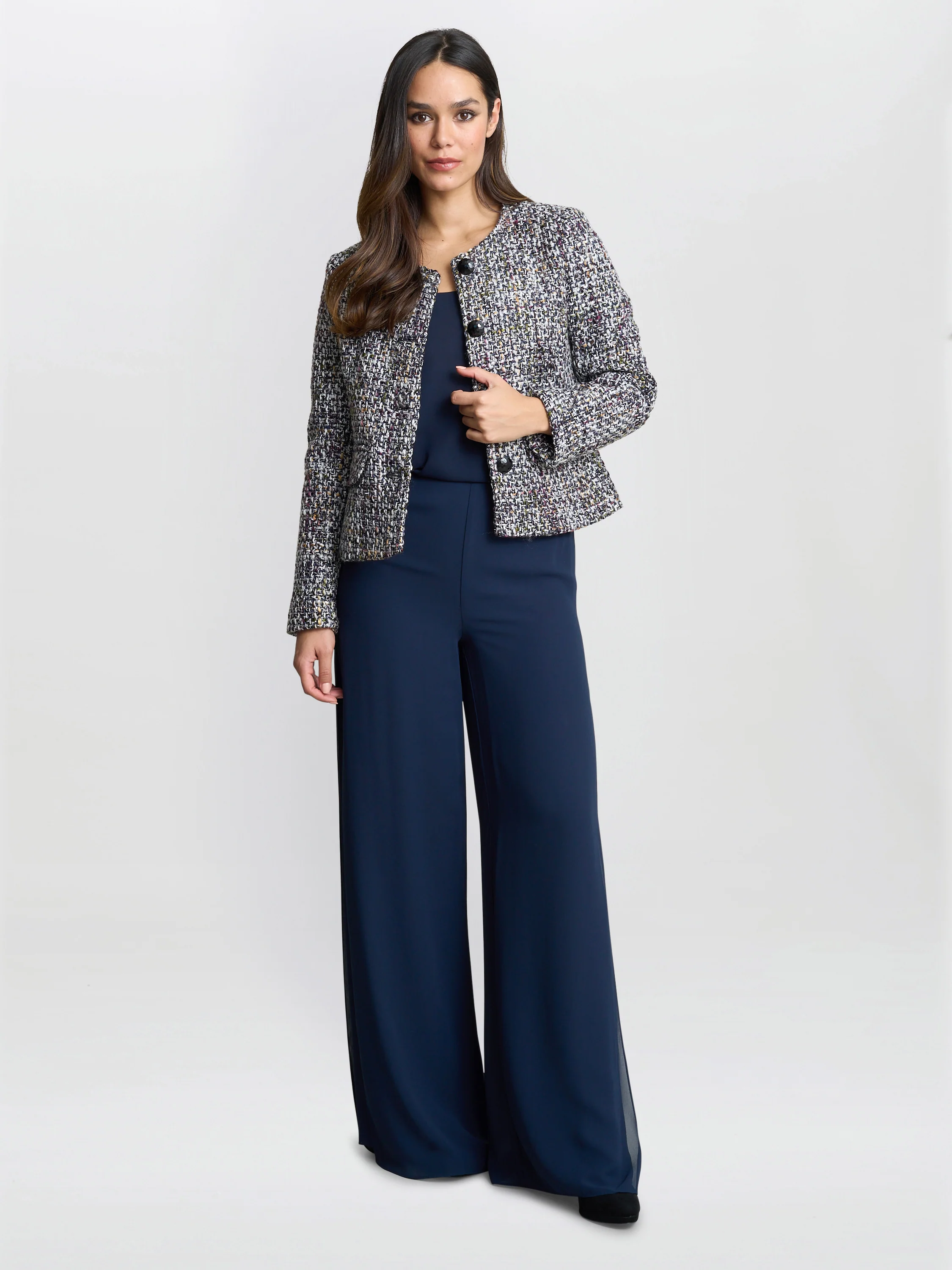 Chiffon Layered Trouser With Slits - Image 4
