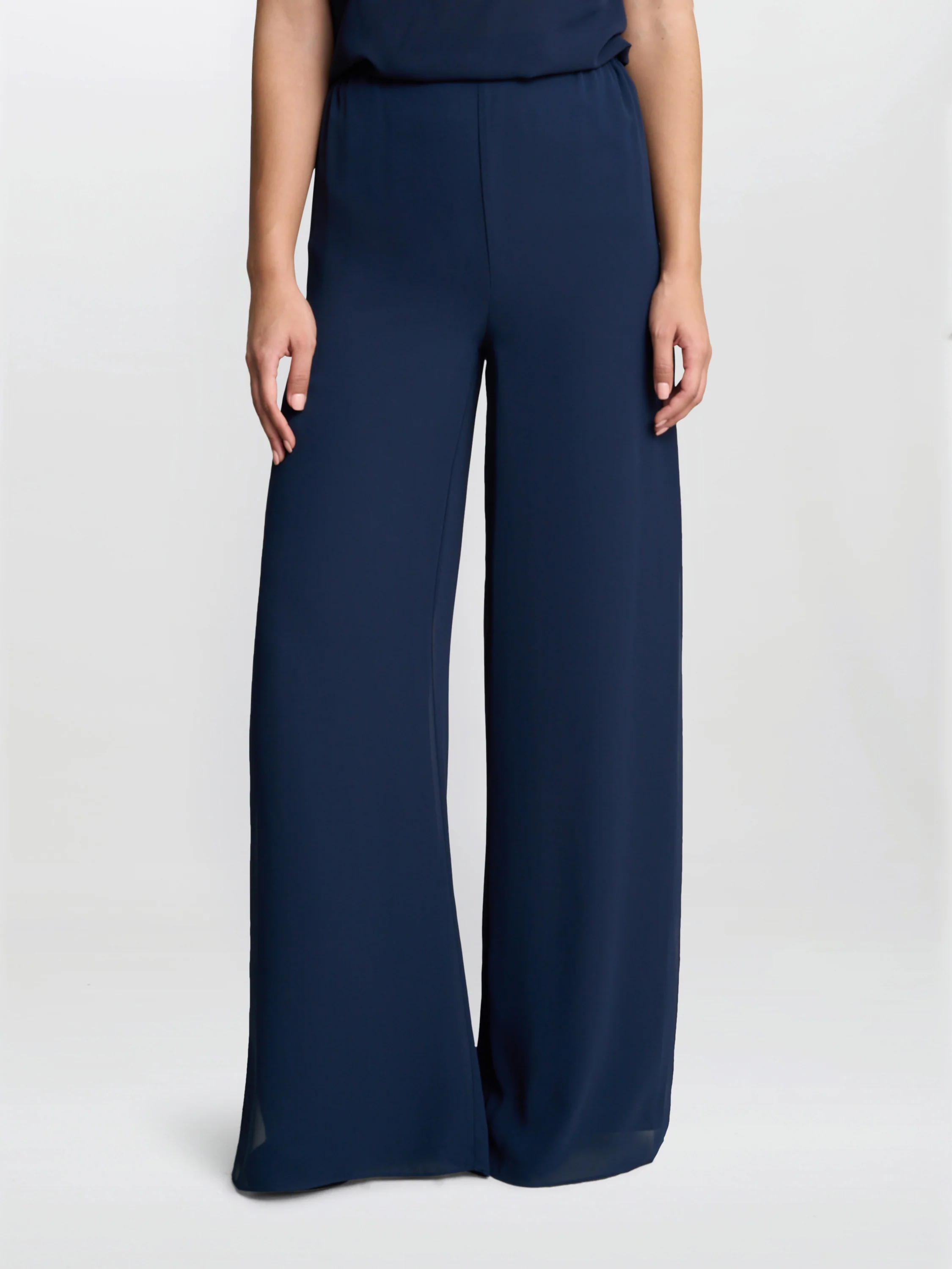Chiffon Layered Trouser With Slits - Image 5