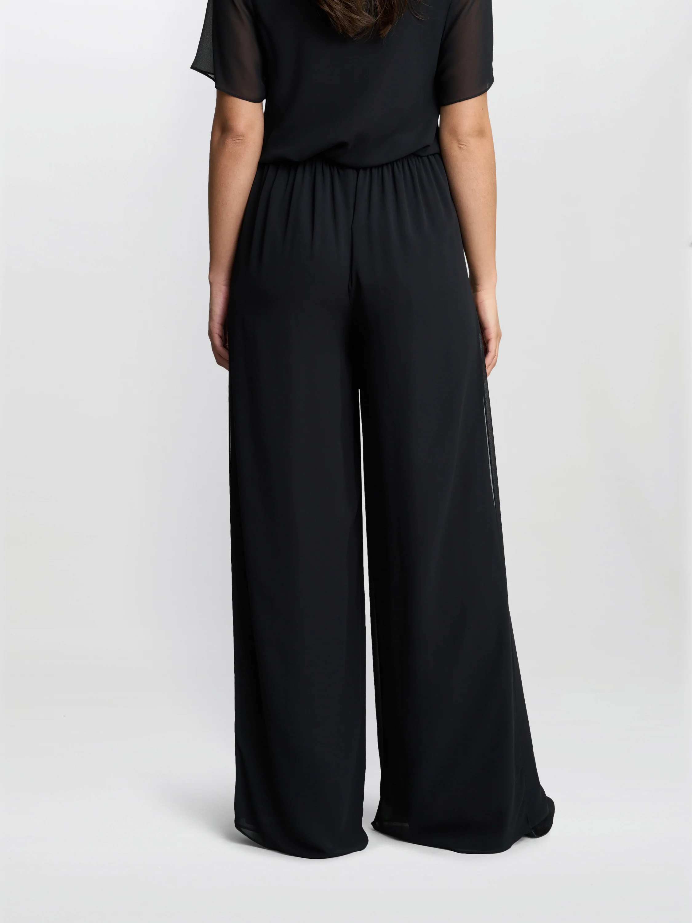 Chiffon Layered Trouser With Slits - Image 3