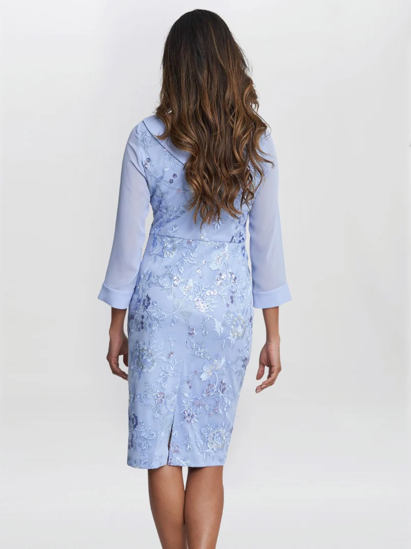 Daisy Crepe Dress With Embroidery - Image 3