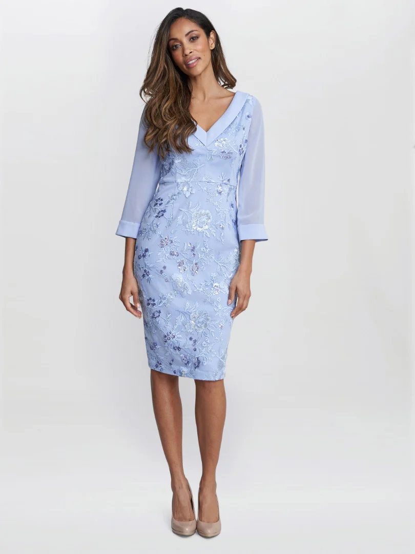Daisy Crepe Dress With Embroidery - Image 5