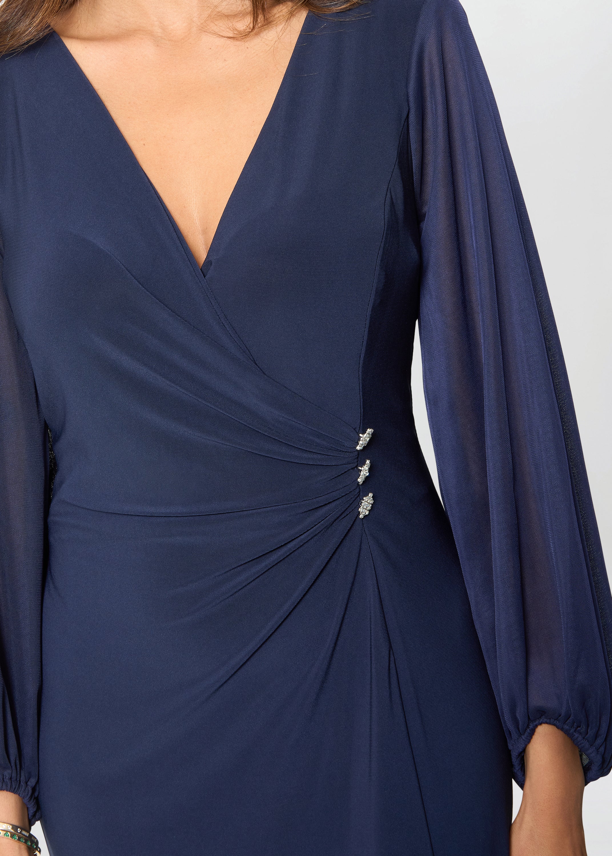 Dee Jersey Wrap With Mesh Sleeves - Image 3