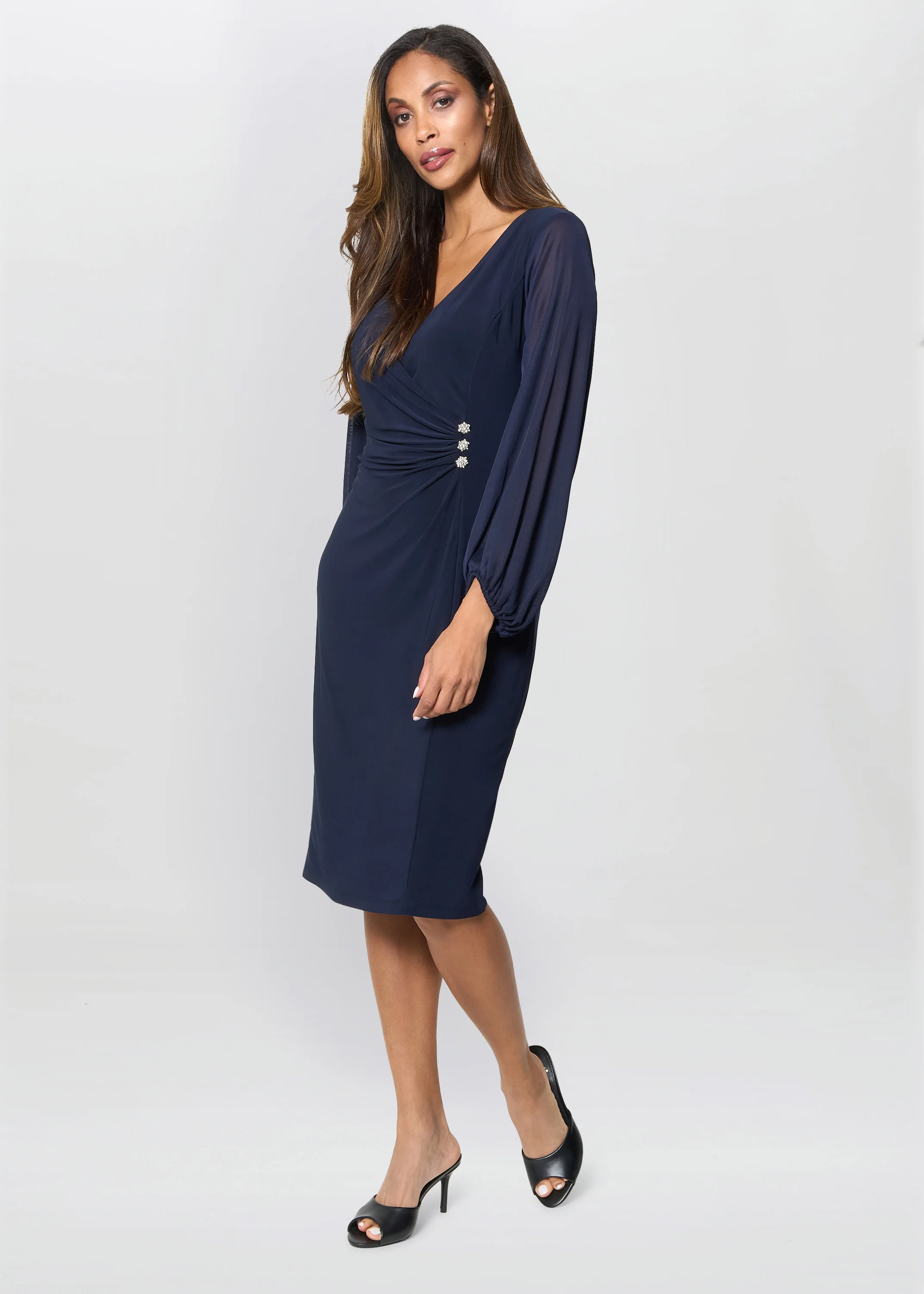 Dee Jersey Wrap With Mesh Sleeves - Image 4