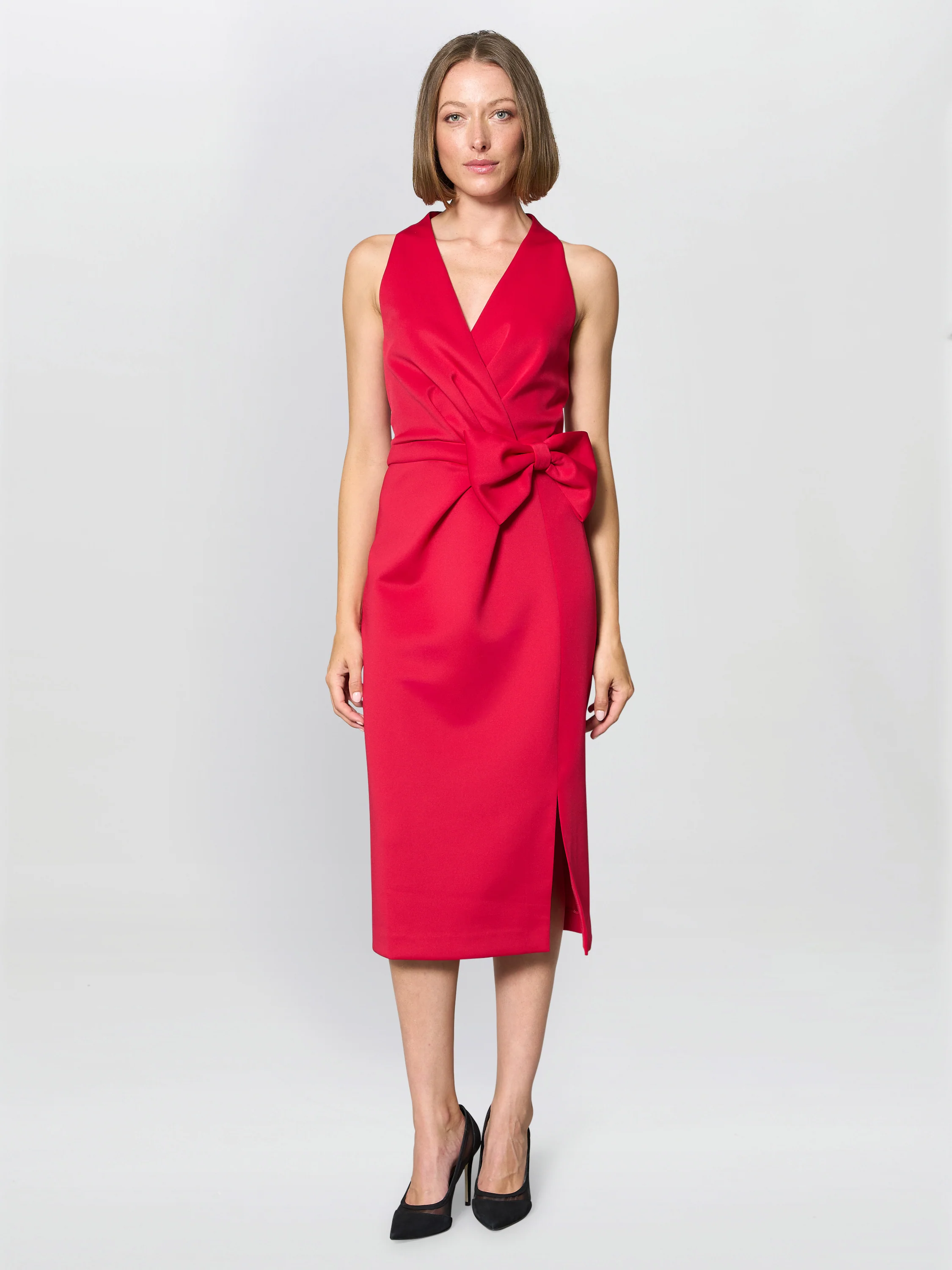 Elliana Bow Detail Midi Dress - Image 3