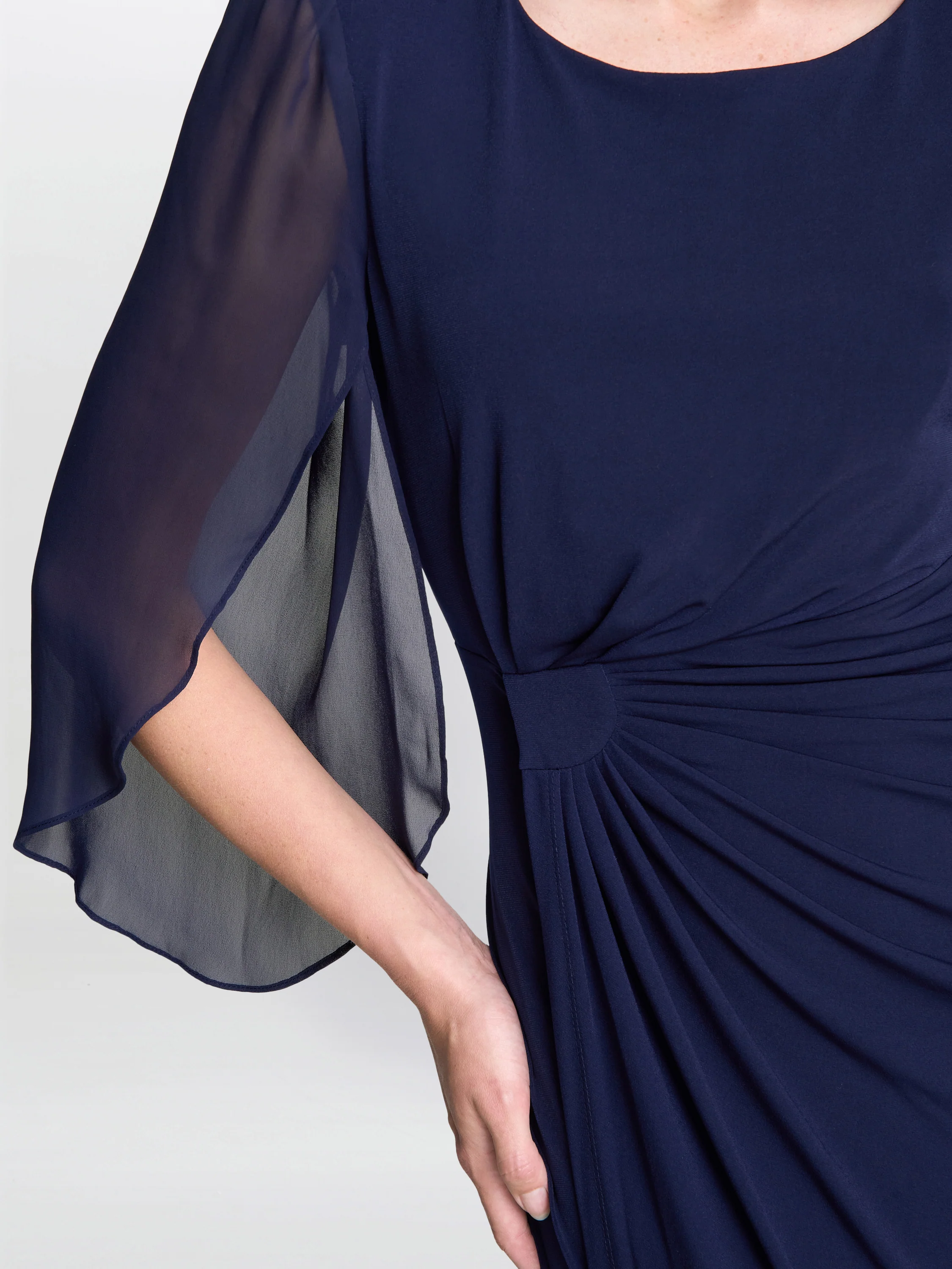 Iulia Jersey And Chiffon Wrap Dress - Image 5
