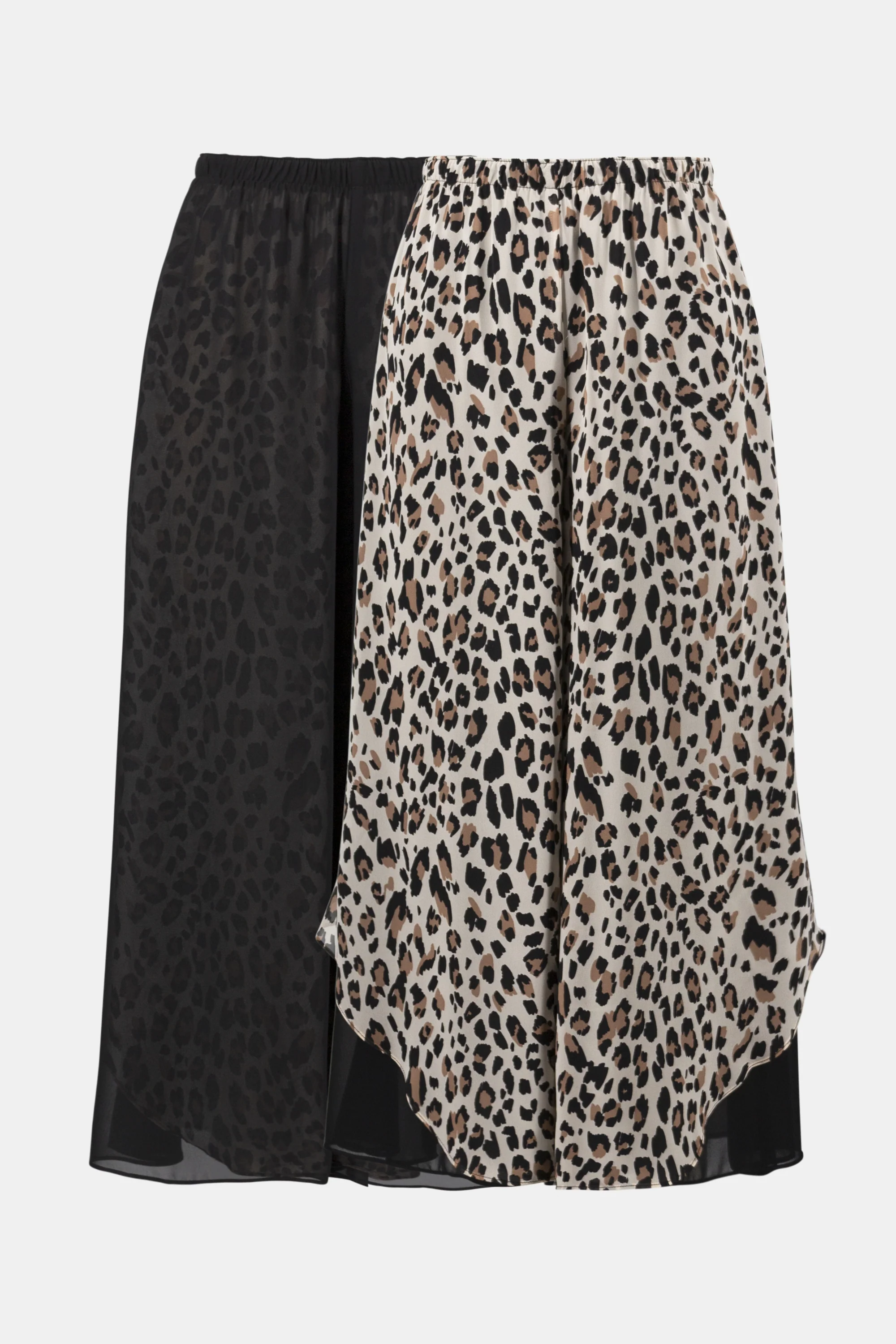 Joseph Ribkoff Chiffon Animal Print Reversible Culotte Pants - Image 3
