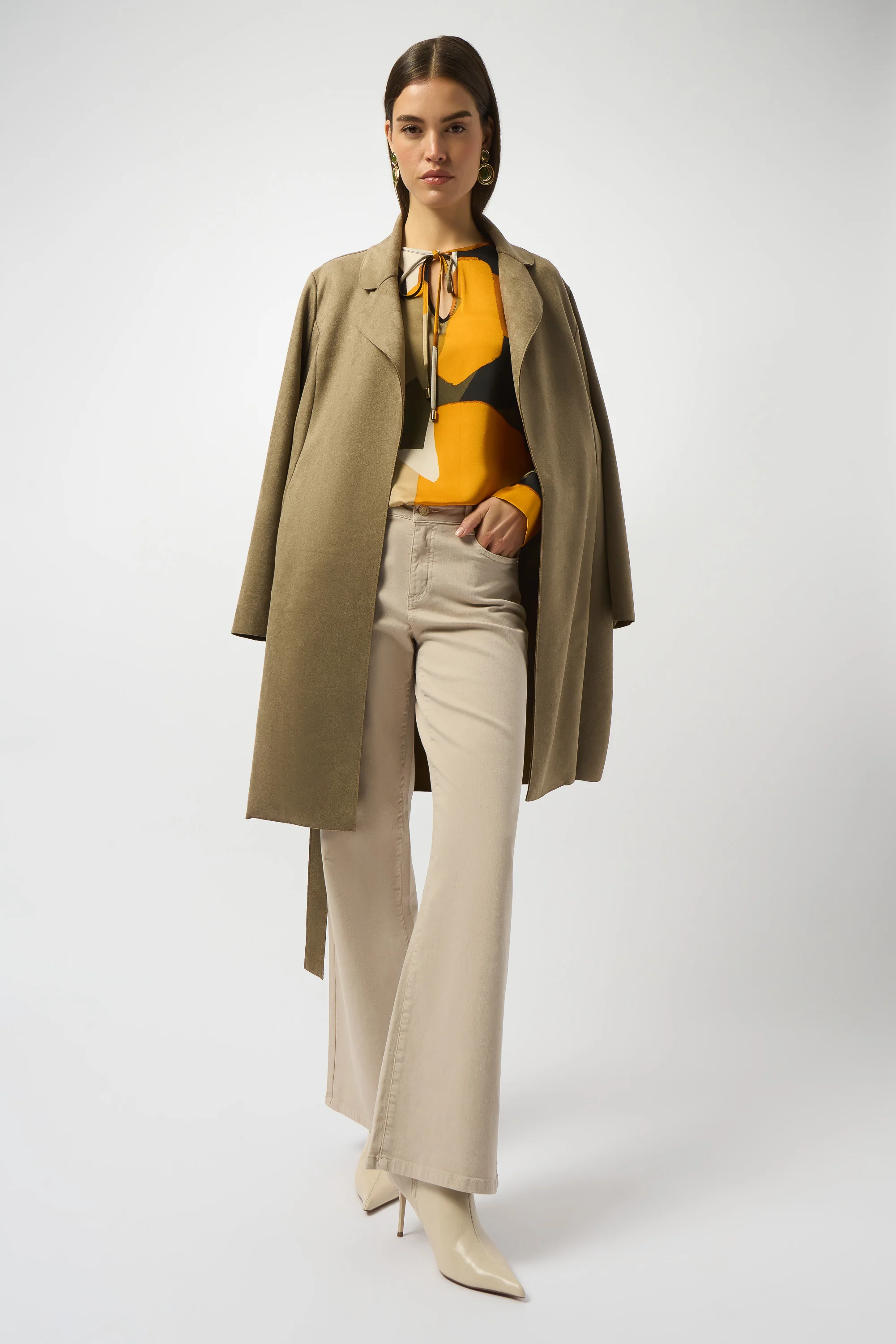 Joseph Ribkoff Goldie | Classic Wide-Leg Stretch Denim Jeans - Image 3