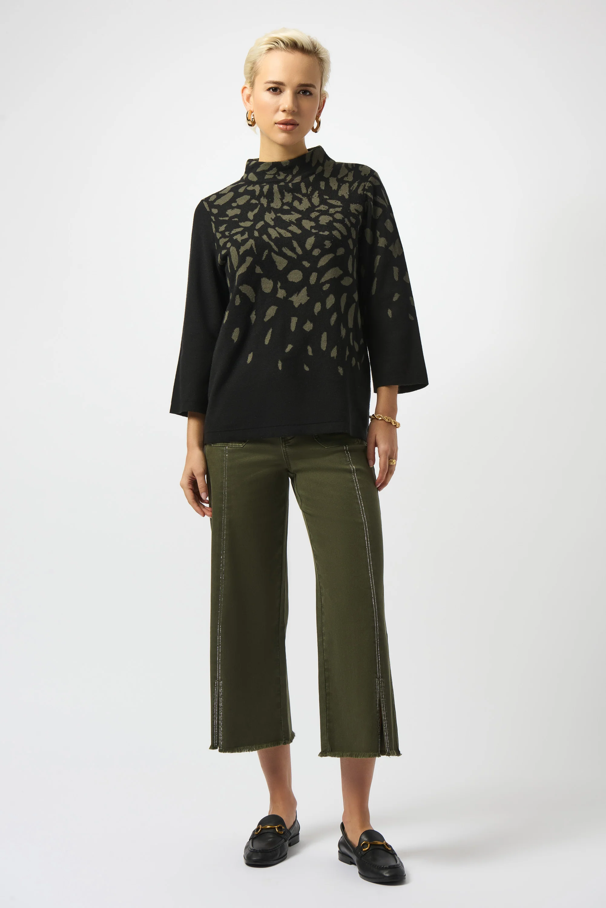 Joseph Ribkoff Jacquard Animal Print Sweater - Image 5