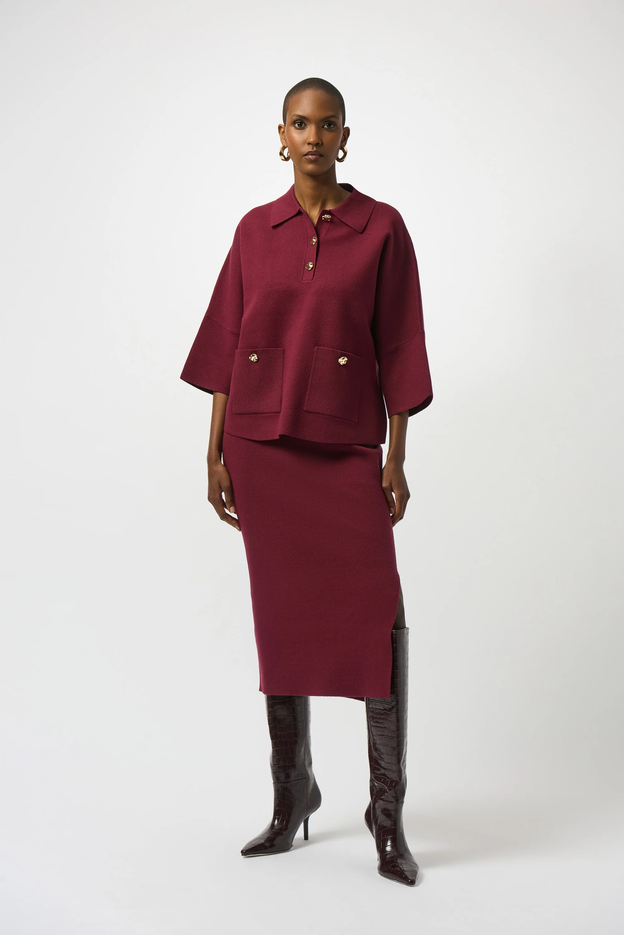 Joseph Ribkoff Sweater Knit Midi Skirt - Image 3