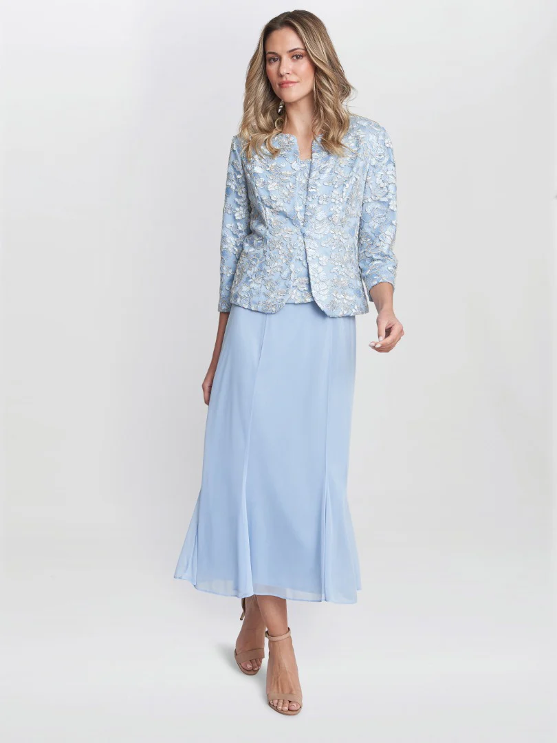 Joyce Midi Dress And Jacket With Embroidered Lace - Image 5
