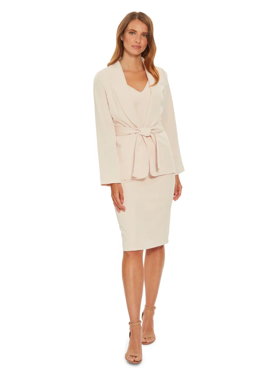 Linete Moss Crepe Tie Jacket - Image 4