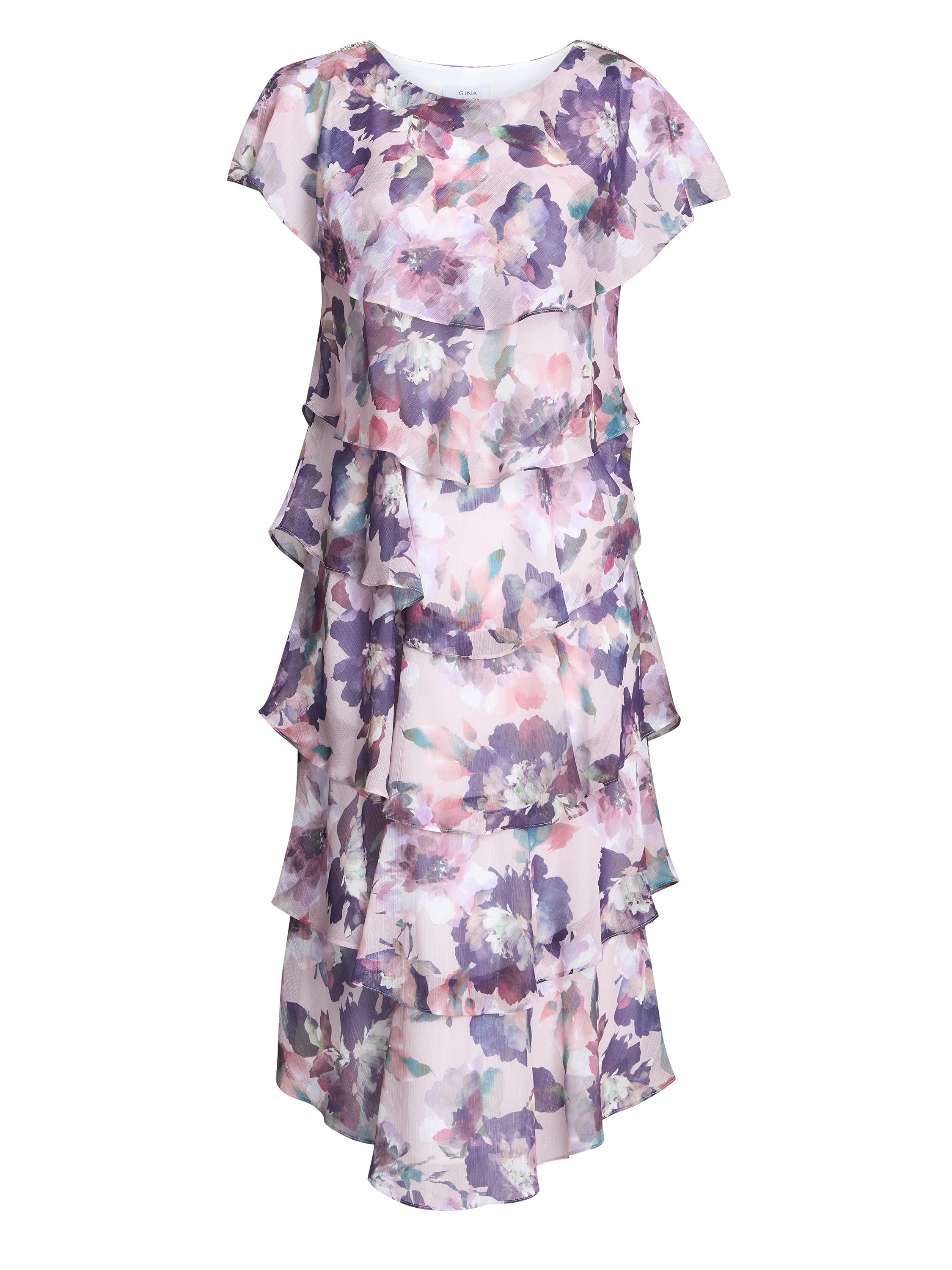Livvy Midi Length Printed Tier Dress - Image 7