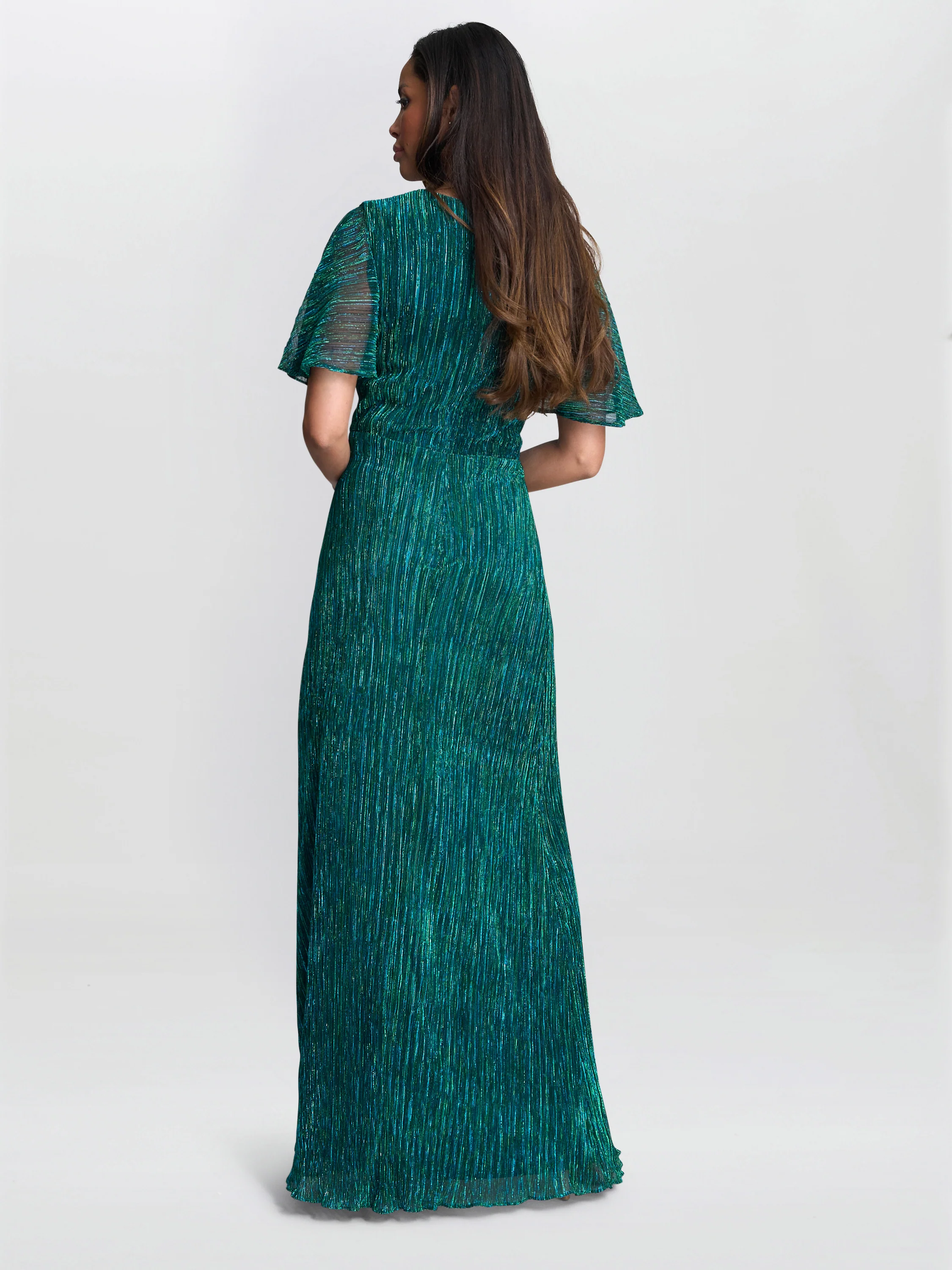 Liz Metallic Knit Maxi Dress - Image 3