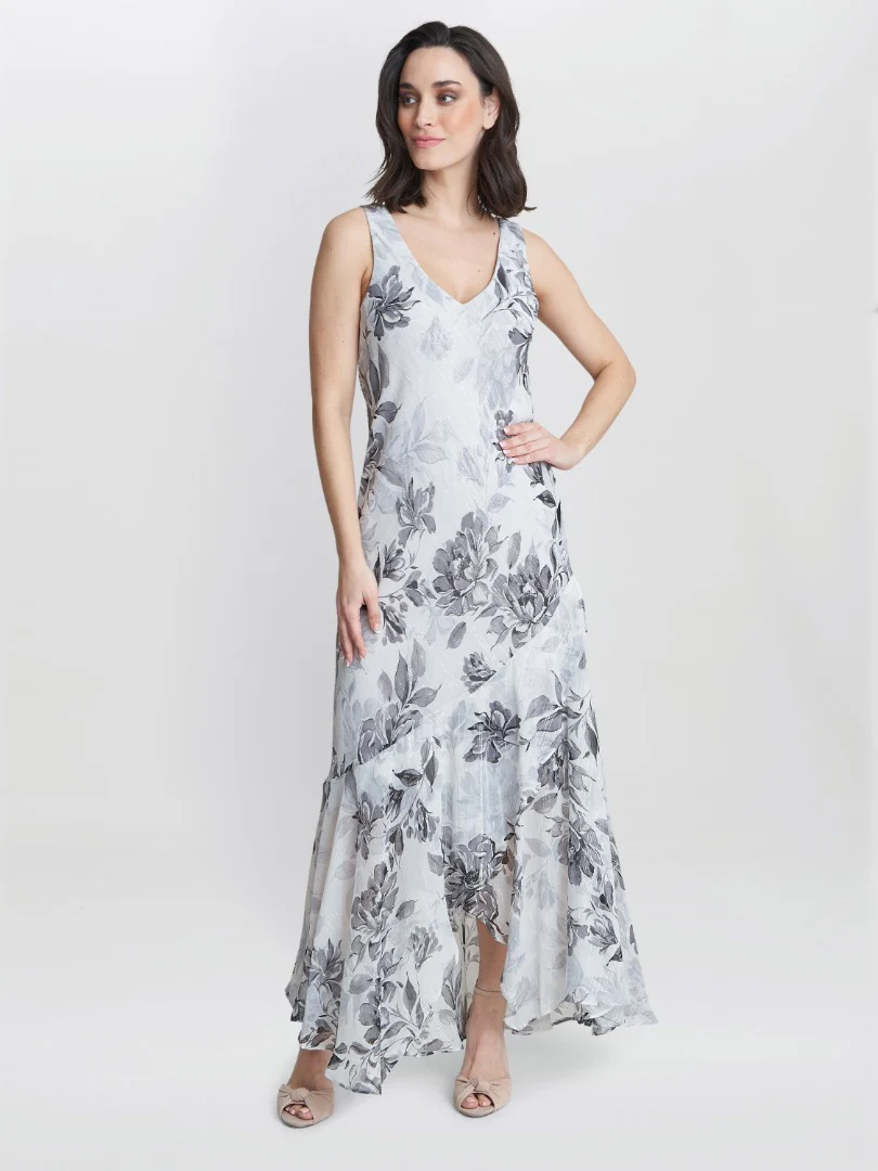 Mandy Midi Length Sleeveless Printed Dress And Jacket - Image 3