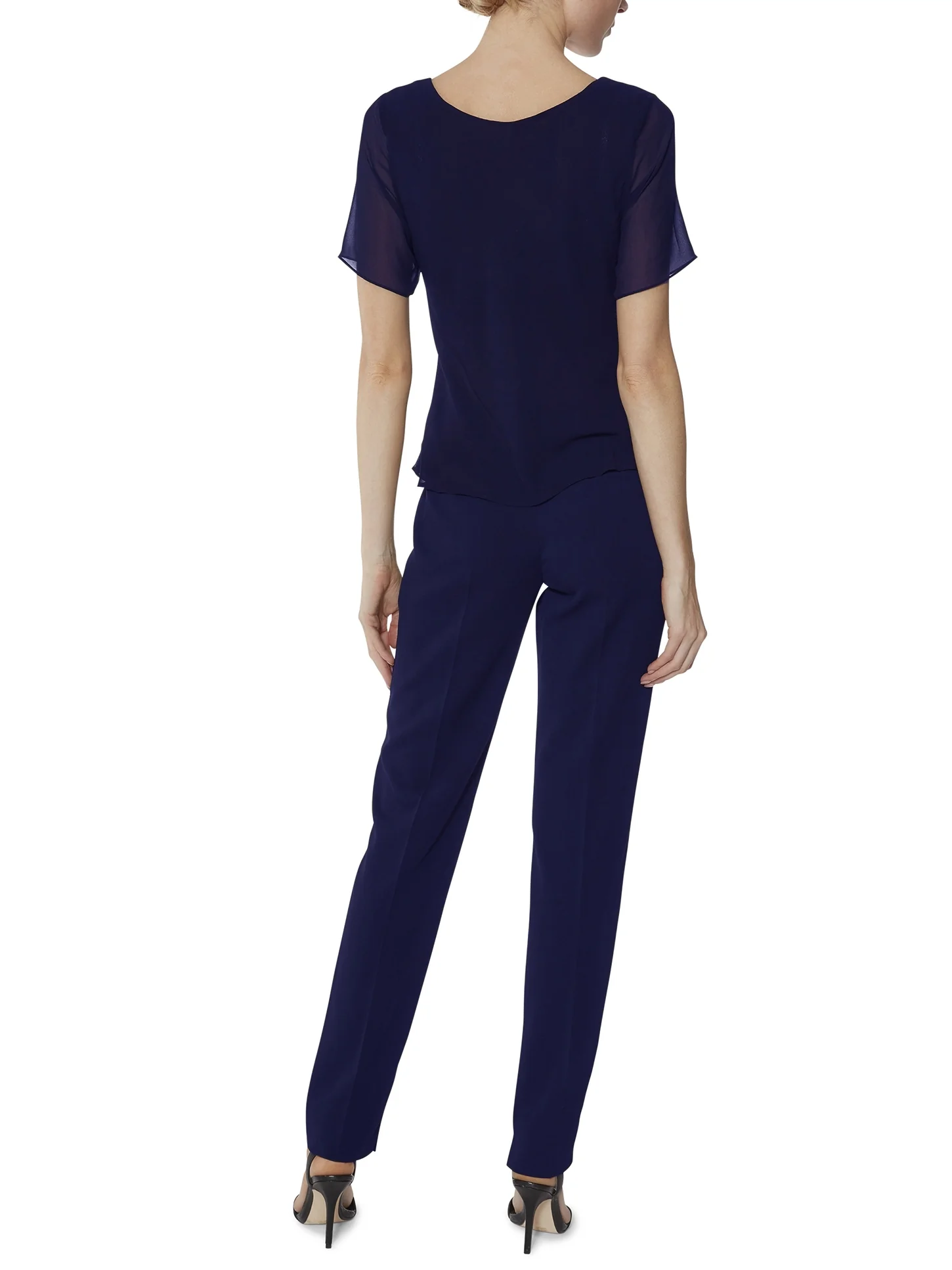 Moss Crepe Trouser With Hem Split - Image 3