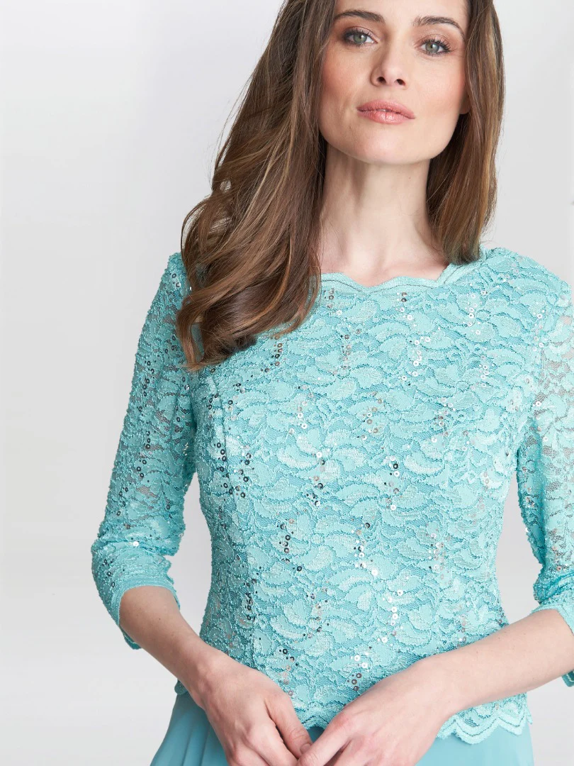 Rona Midi Dress With Lace Bodice & Chiffon Skirt - Image 3