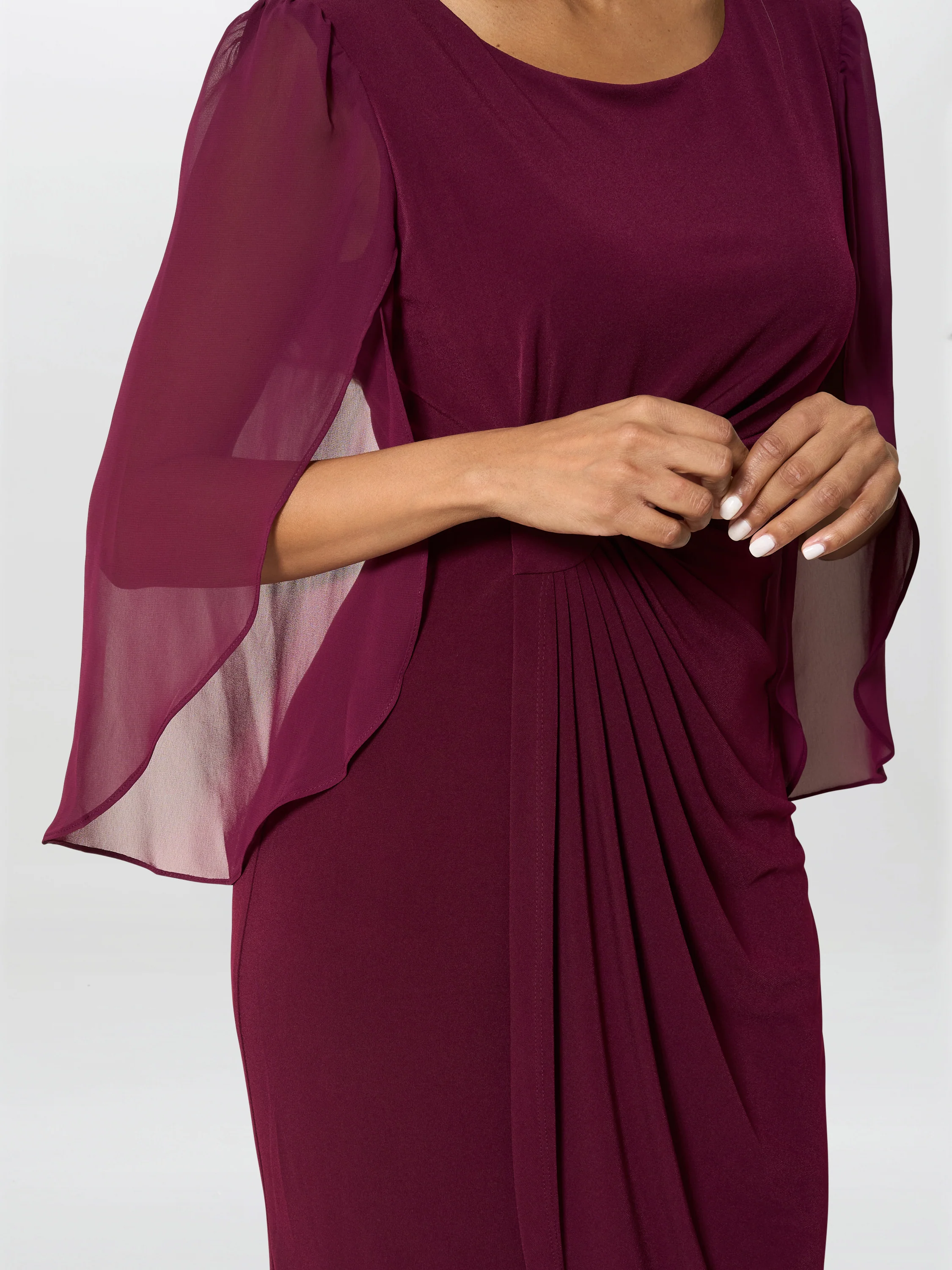 Ryder Jersey And Chiffon Wrap Dress - Image 6