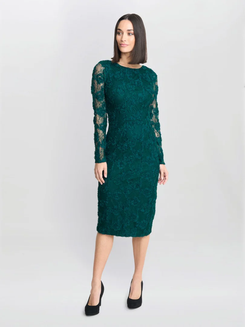 Scarlett Corded Floral Lace Dress - Image 4
