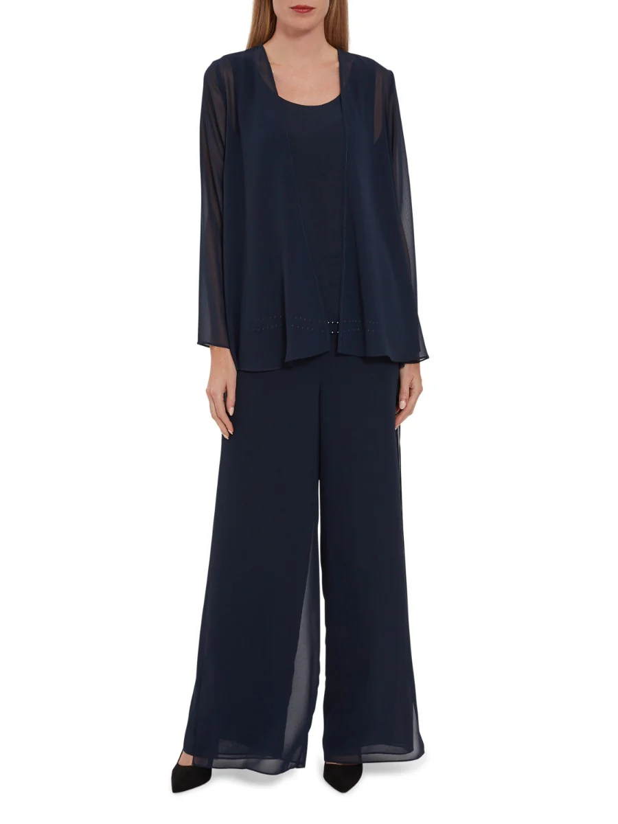 Sleeveless Chiffon Beaded Hem Top - Image 3