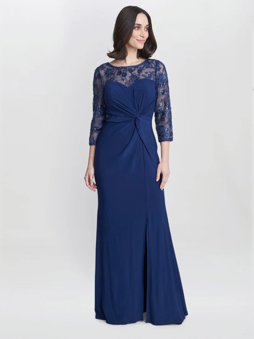 Sonia Maxi Knot Front Sweetheart Dress - Image 4
