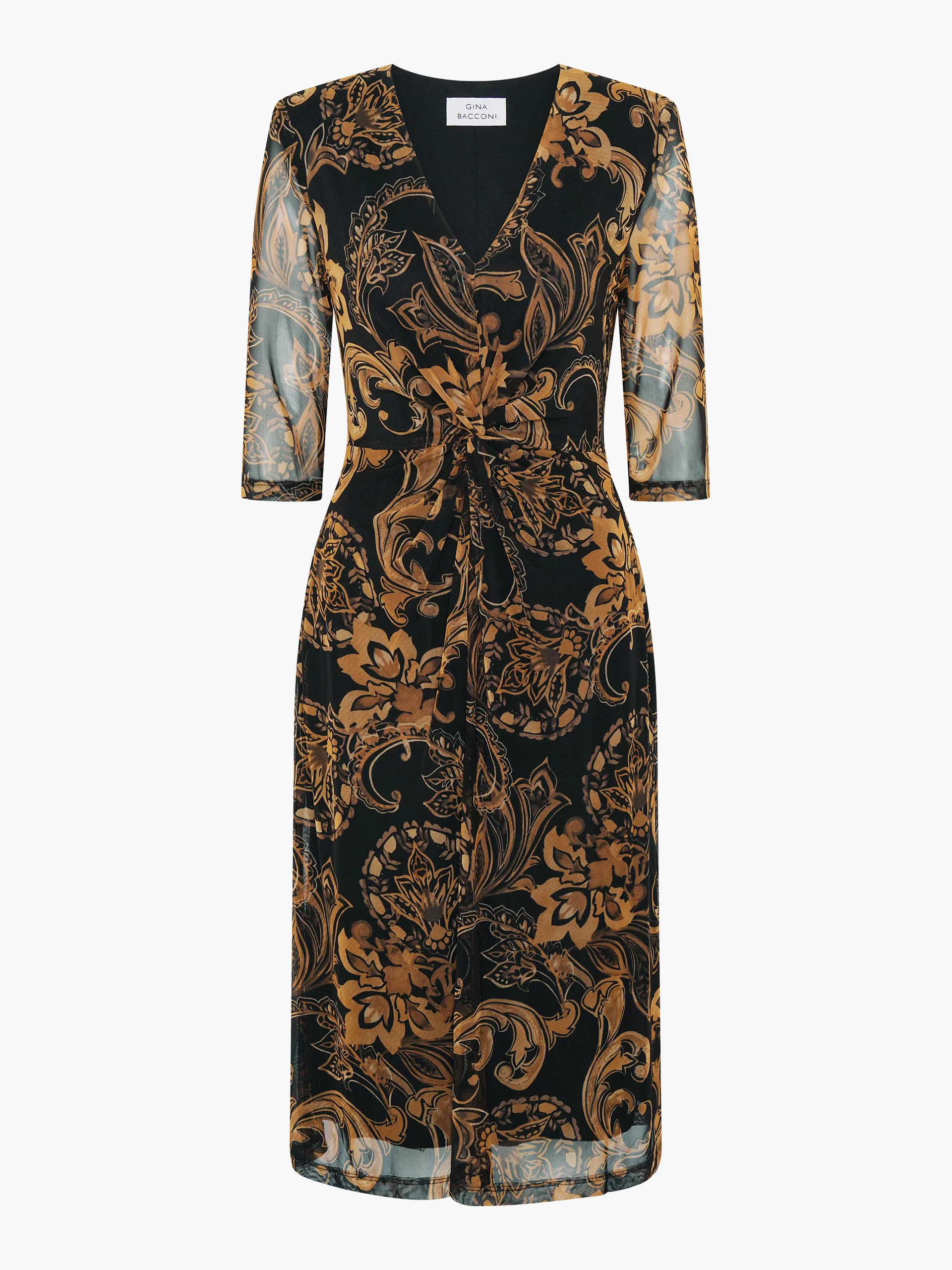 Yvette Burnt Bronze Midi Dress - Image 6